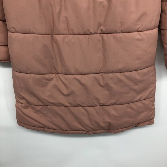 Pink and Navy Reversible  Puffer Parka Coat size ~L - Picture 10 of 16